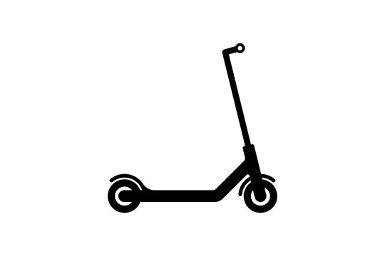 Vector electric scooter icon modern flat design on white background