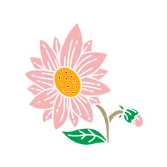 Flower Leaf Illustration Design Template Vector