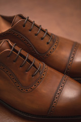 brown leather shoes