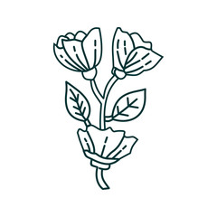 Flower Leaf Illustration Design Template Vector