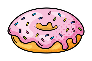 donut icon cartoon vector illustration