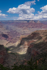 Grand Canyon with white clouds