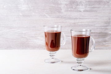 Homemade hot chocolate drink