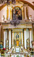 Basilica Altar Guadalupe Temple Convent Carmen Alto Church Oaxaca Mexico