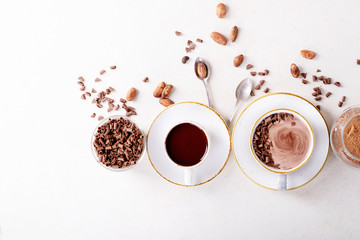 Homemade hot chocolate drink