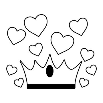 crown love hearts
