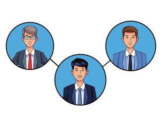 businessmen avatar profile picture in round icons