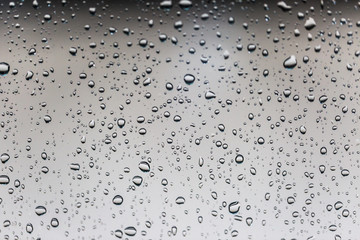 Water drops on glass.