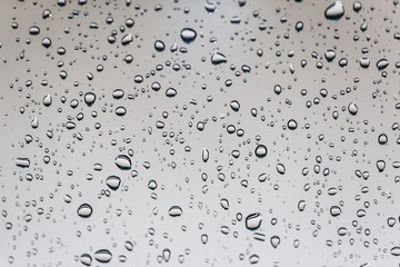 Water drops on glass.