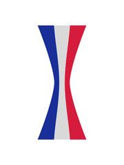 frankreich flagge sport team crew france farben blau weiß rot land banner design