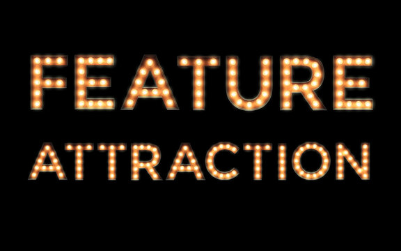 Feature Attraction - Theatre Light Bulb Sign