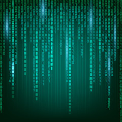 Abstract futuristic technology with binary code. matrix background with digits