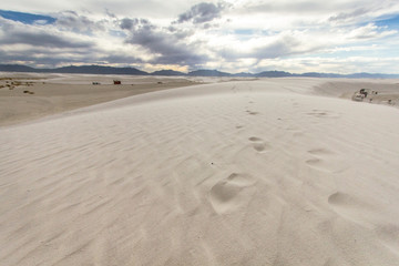 Fototapeta na wymiar Footprints In The Sand