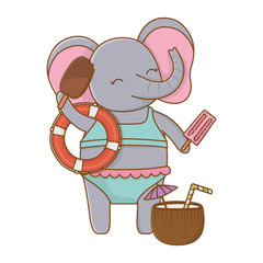 cute animal enjoying summer vacations