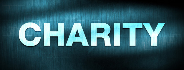 Charity abstract blue banner background