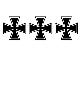 deutschland 3 eiserne kreuze deutsch german militär armee soldat kämpfen cool logo design
