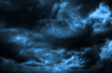 Cloudy stormy black and white dramatic sky background