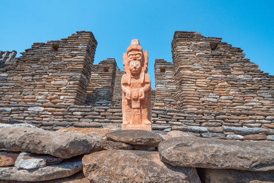 The ancient pyramids of Tonina, a Mayan Archaeological Site in Chiapas, Mexico