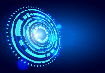 Futuristic technology HUD vector background. Big data concept background.