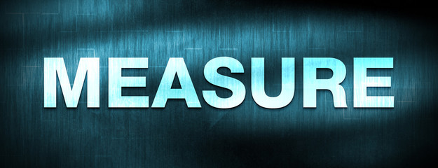 Measure abstract blue banner background