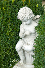 Angel Statue Cherub with Bird II