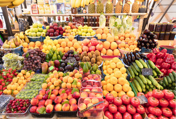 Traditional fruits and vegetables market.