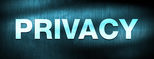 Privacy abstract blue banner background