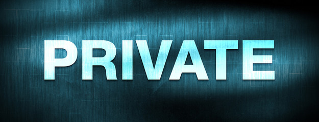 Private abstract blue banner background