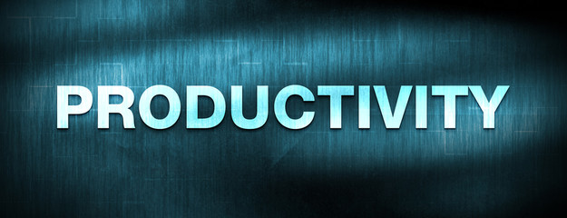 Productivity abstract blue banner background