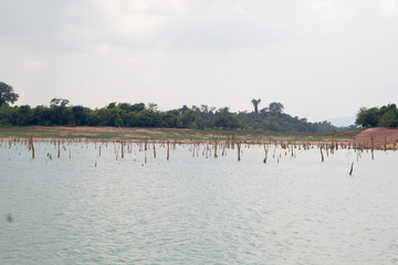 View of Nam Ngeum Reservoir In Vientiane, Lao PDR