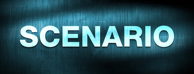 Scenario abstract blue banner background