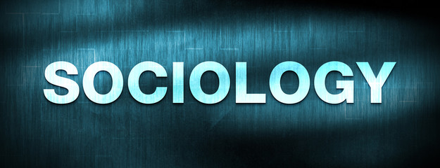 Sociology abstract blue banner background