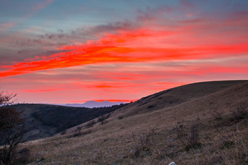 Clouds colors of the spring