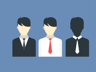 Set of business men character,business success concept