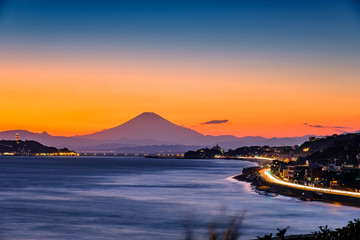 稲村ケ崎からの富士山