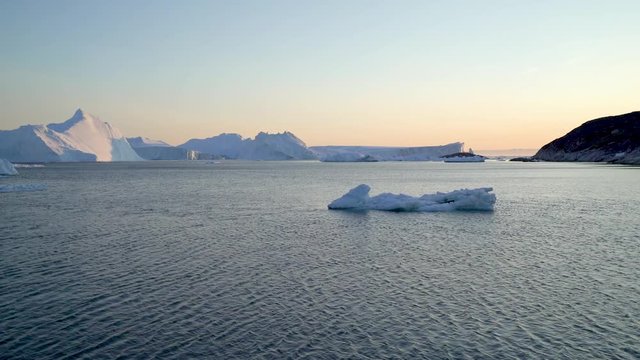 Arctic Icebergs in Arctic Ocean, Greenland