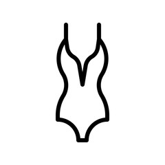 Women swimsuit vector illustration, line style icon