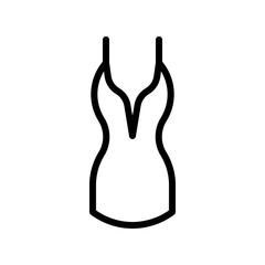 Women dress vector illustration, line style icon