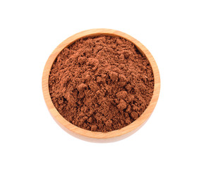 Cocoa powder isolated on a white background