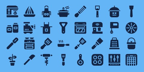 kitchenware icon set