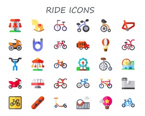 ride icon set