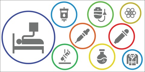laboratory icon set