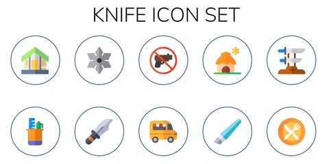 knife icon set
