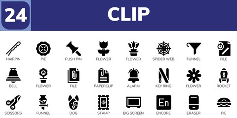clip icon set