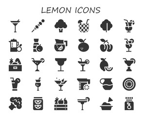 lemon icon set