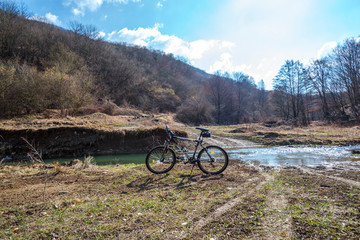 Fototapeta premium bicycle on road
