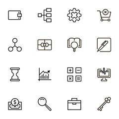 Accounting line icon set. Collection of high quality black outline logo for web site design and mobile apps. Vector illustration on a white background