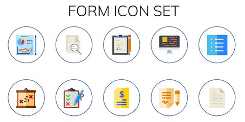 form icon set