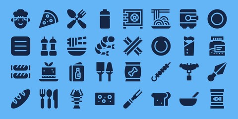dinner icon set