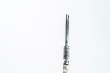 a set of mini screwdrivers isolated against white background